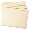 A Picture of product SMD-10339 Smead™ 100% Recycled Manila Top Tab File Folders 1/3-Cut Tabs: Assorted, Letter Size, 0.75" Expansion, 100/Box