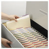 A Picture of product SMD-10339 Smead™ 100% Recycled Manila Top Tab File Folders 1/3-Cut Tabs: Assorted, Letter Size, 0.75" Expansion, 100/Box