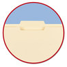 A Picture of product SMD-10339 Smead™ 100% Recycled Manila Top Tab File Folders 1/3-Cut Tabs: Assorted, Letter Size, 0.75" Expansion, 100/Box