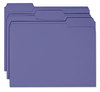 A Picture of product SMD-13193 Smead™ Colored File Folders 1/3-Cut Tabs: Assorted, Letter Size, 0.75" Expansion, Navy Blue, 100/Box