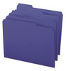 A Picture of product SMD-13193 Smead™ Colored File Folders 1/3-Cut Tabs: Assorted, Letter Size, 0.75" Expansion, Navy Blue, 100/Box
