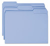 A Picture of product SMD-12043 Smead™ Colored File Folders 1/3-Cut Tabs: Assorted, Letter Size, 0.75" Expansion, Blue, 100/Box