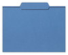 A Picture of product SMD-12043 Smead™ Colored File Folders 1/3-Cut Tabs: Assorted, Letter Size, 0.75" Expansion, Blue, 100/Box