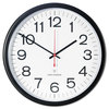 A Picture of product UNV-10417 Universal® Deluxe 13 1/2" Indoor/Outdoor Atomic Clock 13.5" Overall Diameter, Black Case, 1 AA (sold separately)