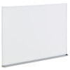 A Picture of product UNV-43623 Universal® Melamine Dry Erase Board with Aluminum Frame 36 x 24, White Surface, Anodized