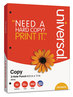 A Picture of product UNV-28230 Universal® Copy Paper 92 Bright, 3-Hole, 20 lb Bond Weight, 8.5 x 11, White, 500 Sheets/Ream, 10 Reams/Carton