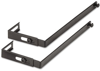 Universal® Deluxe Adjustable Cubicle Hangers Black, 2/Set