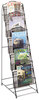 A Picture of product SAF-6461BL Safco® Onyx™ Magazine Floor Rack 12.5w x 18.5d 46h, Black