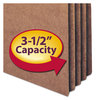 A Picture of product SMD-73224 Smead™ Redrope Drop Front File Pockets 3.5" Expansion, Letter Size, 25/Box