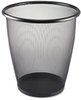 A Picture of product SAF-9717BL Safco® Onyx™ Round Mesh Wastebaskets,  Steel Mesh, 5gal, Black