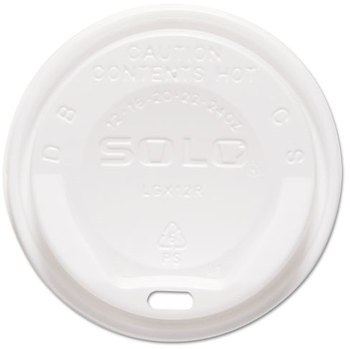SOLO® Cup Company The Gourmet Lid® Hot Cup Lids for Trophy® Plus™, For Trophy Plus Cups, 12-16 oz, White, 1500/Carton