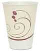A Picture of product SCC-X12J SOLO® Cup Company Trophy® Plus™ Dual Temperature Insulated Cups in Symphony® Design,  12oz, Beige, 1000/Carton