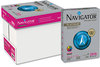 A Picture of product SNA-NPL1128 Navigator® Platinum Paper,  99 Brightness, 28lb, 8-1/2 x 11, White, 500 Sheets/Ream