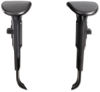 Safco® Adjustable T-Pad Arms for Alday™ & Vue™ Series Task Chairs and Stools, 3.5 x 10.5 14, Black, 2/Set