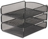 A Picture of product SAF-3271BL Safco® Onyx™ Desk Tray 3 Sections, Letter Size Files, 9.25" x 11.75" 8", Black