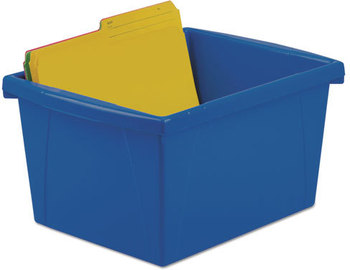 Storex Storage Bins, 10 x 12 5/8 x 7 3/4, 4 Gallon, Assorted Color, Plastic