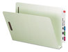 A Picture of product SMD-29210 Smead™ Extra-Heavy Recycled Pressboard End Tab Folders Straight Tabs, Legal Size, 2" Expansion, Gray-Green, 25/Box