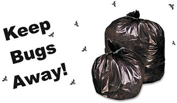 Stout® Insect-Repellent Trash Bags,  30gal, 2mil, 33 x 40, BLK, 90/Box