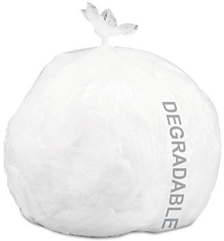 Stout® Controlled Life-Cycle Plastic Trash Bags,  13gal, .70 mil, 24x30, White, 120/Box