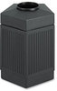 A Picture of product SAF-9486BL Safco® Canmeleon Indoor/Outdoor Pentagon Receptacle,  Pentagon, Polyethylene, 45gal, Black