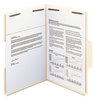A Picture of product SMD-19535 Smead™ SuperTab® Reinforced Guide Height Fastener Folders 11-pt Manila, 0.75" Expansion, 2 Fasteners, Legal Size, 50/Box