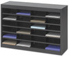 A Picture of product SAF-9211BLR Safco® E-Z Stor® Literature Organizers with Steel Frames and Shelves,  24 Sections, 37 1/2 x 12 3/4 x 25 3/4, Black