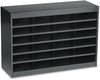 A Picture of product SAF-9211BLR Safco® E-Z Stor® Literature Organizers with Steel Frames and Shelves,  24 Sections, 37 1/2 x 12 3/4 x 25 3/4, Black