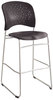 A Picture of product SAF-6806BL Safco® Reve™ Bistro Chair Supports Up to 250 lb, 31" Seat Height, Black Back, Silver Base