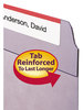 A Picture of product SMD-17410 Smead™ Reinforced Top Tab Colored File Folders Straight Tabs, Legal Size, 0.75" Expansion, Lavender, 100/Box