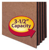 A Picture of product SMD-74380 Smead™ Redrope TUFF® Pocket Drop-Front File Pockets with Fully Lined Gussets 3.5" Expansion, Legal Size, 10/Box