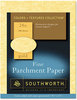 A Picture of product SOU-P994CK336 Southworth® Parchment Specialty Paper,  Gold, 24 lb., 8 1/2 x 11, 100/Box