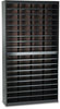 A Picture of product SAF-9241BLR Safco® E-Z Stor® Literature Organizers with Steel Frames and Shelves,  72 Sections, 37 1/2 x 12 3/4 x 71, Black