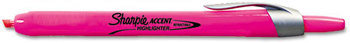 Sharpie® Retractable Highlighters,  Chisel Tip, Fluorescent Pink, Dozen