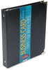 A Picture of product SAM-81080 Samsill® Classic™ Vinyl Business Card Binder,  200 Card Cap, 2 x 3 1/2 Cards, Ebony