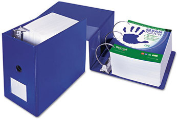 Samsill® Clean Touch® Heavy-Duty Locking D-Ring Antimicrobial Protected Reference Binder,  11 x 8-1/2, 6" Cap, Blue