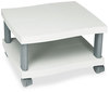 A Picture of product SAF-1861GR Safco® Wave Design Printer Stand Under-Desk Plastic, 2 Shelves, 20" x 17.5" 11.5", White/Charcoal Gray