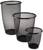 A Picture of product SAF-9718BL Safco® Onyx™ Round Mesh Wastebaskets,  Steel Mesh, 9gal, Black