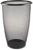 A Picture of product SAF-9718BL Safco® Onyx™ Round Mesh Wastebaskets,  Steel Mesh, 9gal, Black