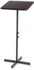 A Picture of product SAF-8921MH Safco® Adjustable Speaker Stand,  21w x 21d x 29-1/2h to 46h, Mahogany/Black