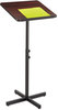 A Picture of product SAF-8921MH Safco® Adjustable Speaker Stand,  21w x 21d x 29-1/2h to 46h, Mahogany/Black