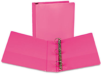 Samsill® Fashion View Binder,  Round Ring, 11 x 8-1/2, 2" Capacity, Berry, 2/Pack