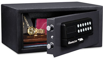 Sentry® Safe Electronic/Card Swipe Security Safe,  0.4 ft3, 15w x 11d x 7h, Black