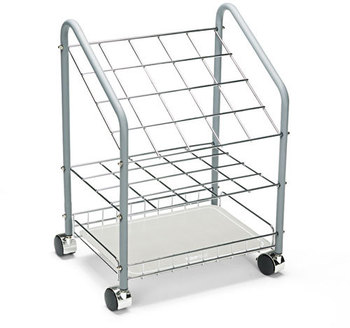 Safco® Wire Roll/File® Roll/Files, 20 Compartments, 18w x 12.75d 24.5h, Gray, Ships in 1-3 Business Days