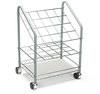 A Picture of product SAF-3091 Safco® Wire Roll/File® Roll/Files, 20 Compartments, 18w x 12.75d 24.5h, Gray, Ships in 1-3 Business Days