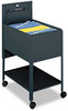 A Picture of product SAF-5363BL Safco® Extra-Deep Locking Mobile Tub File Legal Size, Metal, 1 Shelf, Bin, 16.5" x 24.75" 28.25", Black