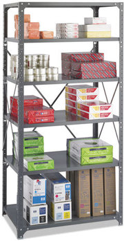 Safco® Heavy-Duty Commercial Steel Shelving Unit Six-Shelf, 36w x 24d 75h, Dark Gray