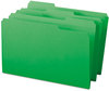 A Picture of product SMD-17134 Smead™ Reinforced Top Tab Colored File Folders 1/3-Cut Tabs: Assorted, Legal Size, 0.75" Expansion, Green, 100/Box