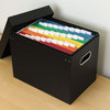 A Picture of product SMD-64059 Smead™ Colored Hanging File Folders with 1/5 Cut Tabs Letter Size, 1/5-Cut Assorted Bright Colors, 25/Box