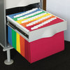 A Picture of product SMD-64059 Smead™ Colored Hanging File Folders with 1/5 Cut Tabs Letter Size, 1/5-Cut Assorted Bright Colors, 25/Box
