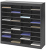 A Picture of product SAF-9221BLR Safco® E-Z Stor® Literature Organizers with Steel Frames and Shelves,  36 Sections, 37 1/2 x 12 3/4 x 36 1/2, Black